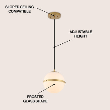 Porter 8" Modern Minimalist Globe LED Pendant Light